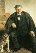 Michael Ancher carl locher med sin hund tiger Sweden oil painting artist